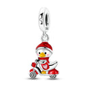 Sterling Silver Pendent Charm Red