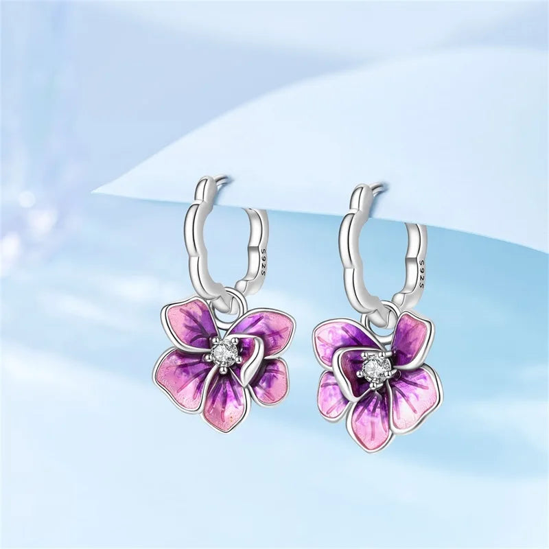 Sterling Silver Colorful Butterfly Dragonfly