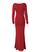 Event-Ready Draped Maxi Dress for Women