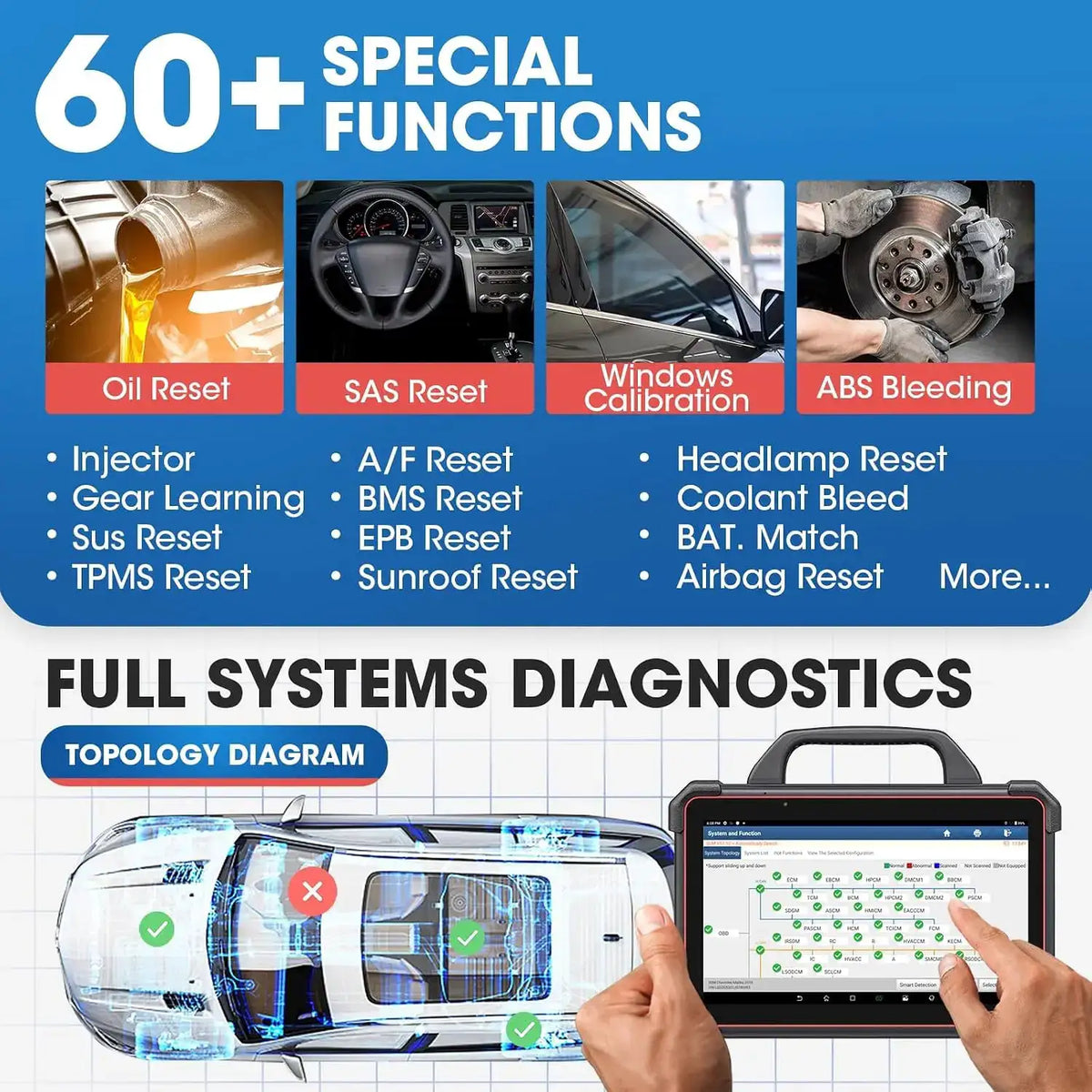 LAUNCH X431PADVIIELITE Car Diagnostic Tools J2534 Online Programming OBD2 Smartlink Automotive Scanner Auto Diagnost OBD 2 Years Free Update Professional OE-Level