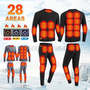 Winter Heated Underwear Set Women Men USB Electric Heating Jacket