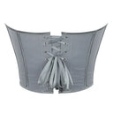 Women Overbust Corsets Crop Tops Golden Printed Bustiers