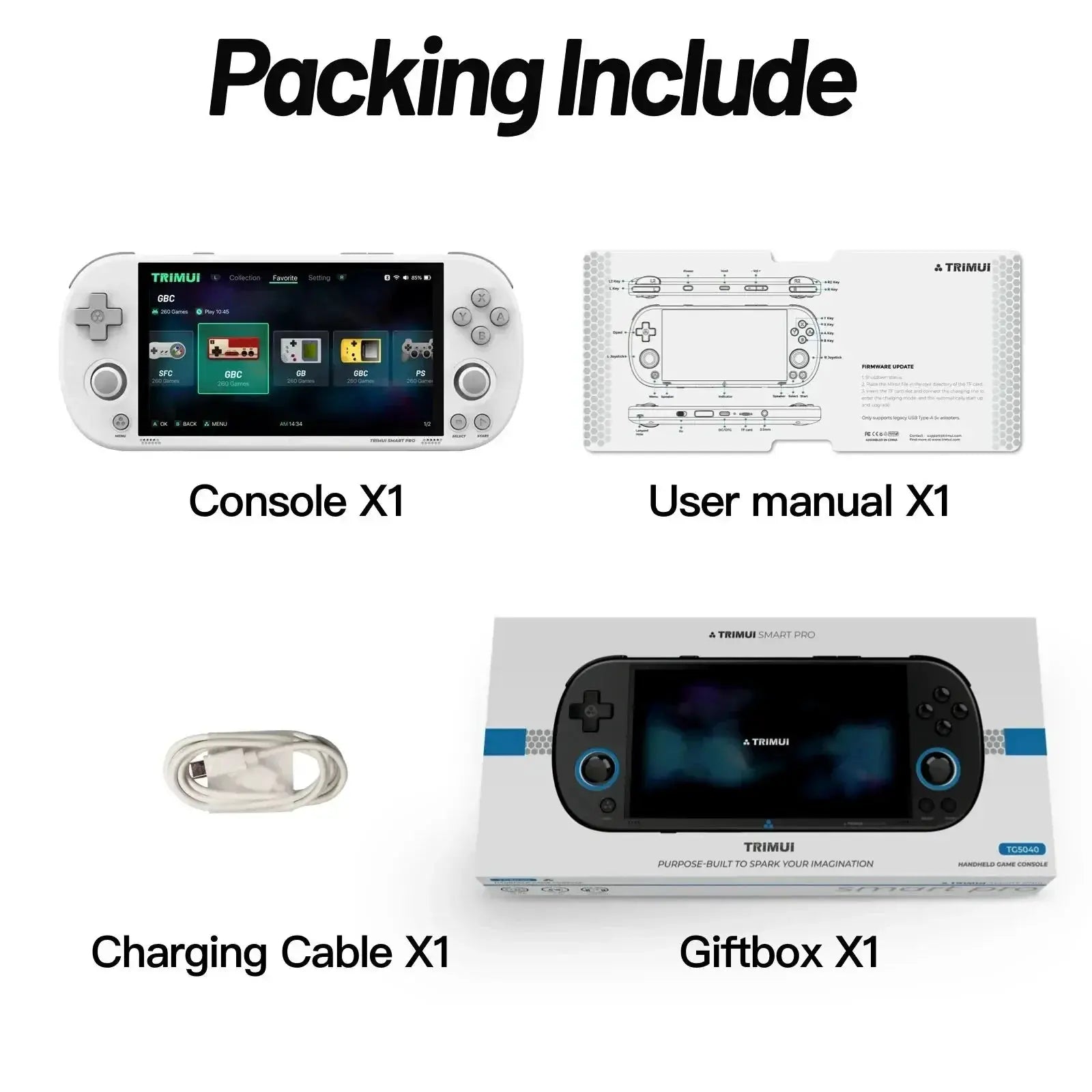 Trimui Smart Pro Handheld Game Console Retro Gaming Gift