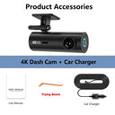 4K Car Dash Cam for Safe Driving and Parking Daily