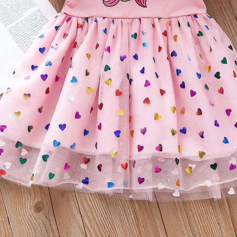 Unicorn Princess Dress For Girls 2-6 Magical Party Outfit