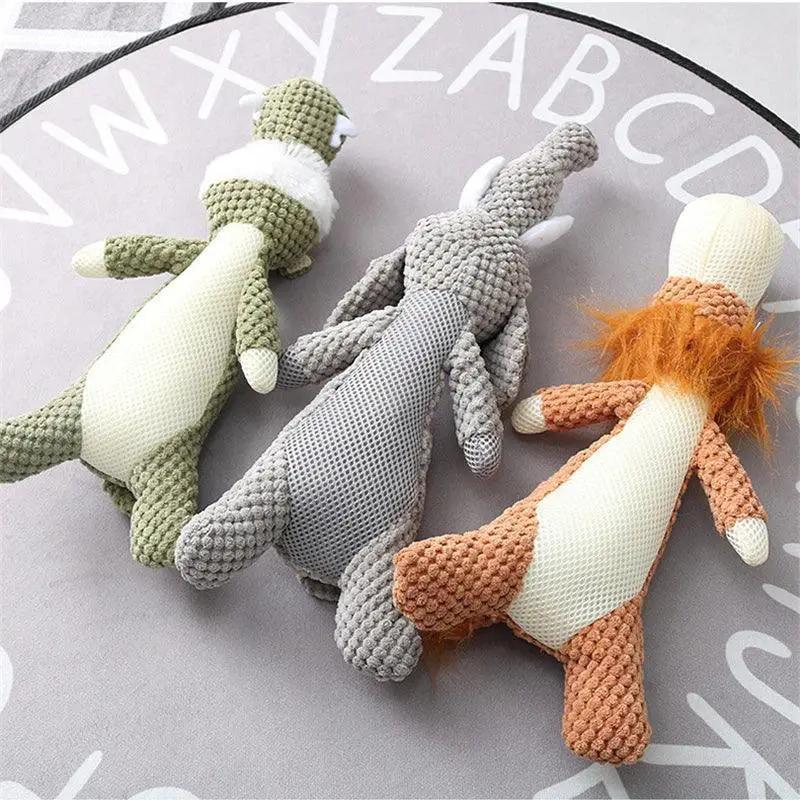 Donkey Shaped Interactive Soft Plush Chew Toy With Squeaker