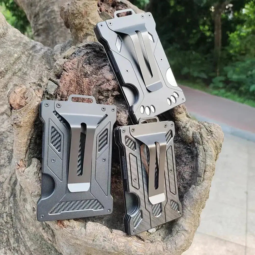 Men's Slim Aluminum Wallet With RFID Blocking Money Clip