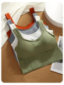 Crop Top with Built-In Bra for Women