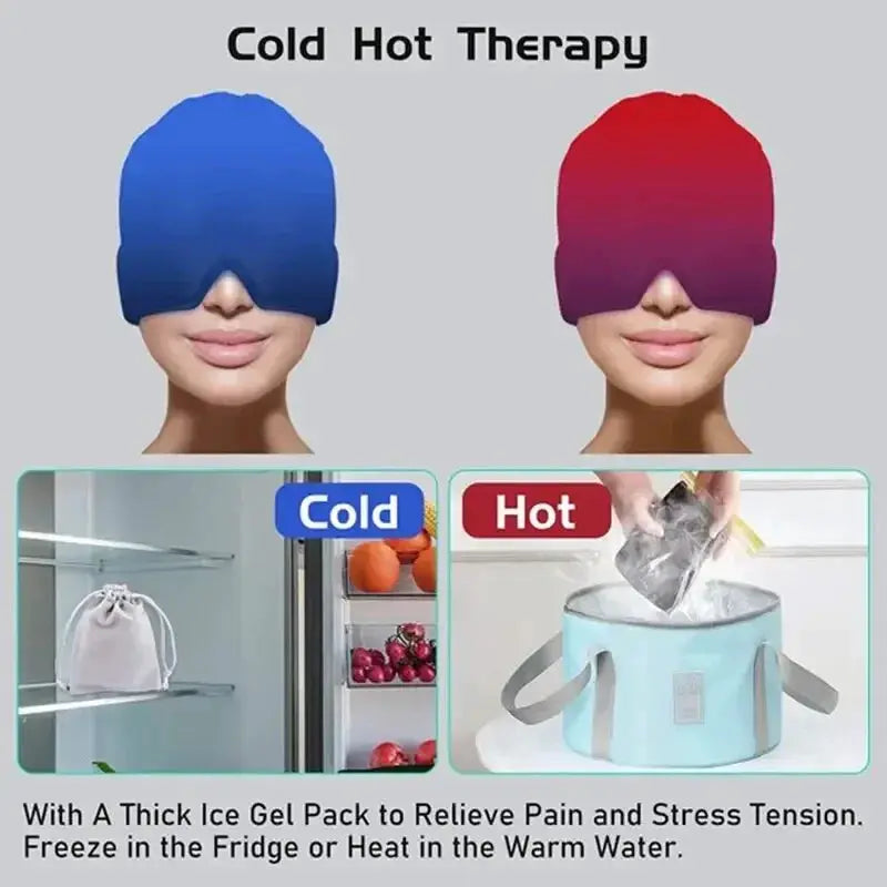 Gel Cold Hot Head Ice Cap Head Wrap Face Mask Tool