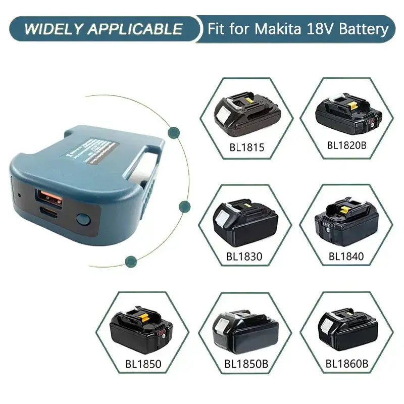 Dual-Output Battery Adapter for Makita — product view 12