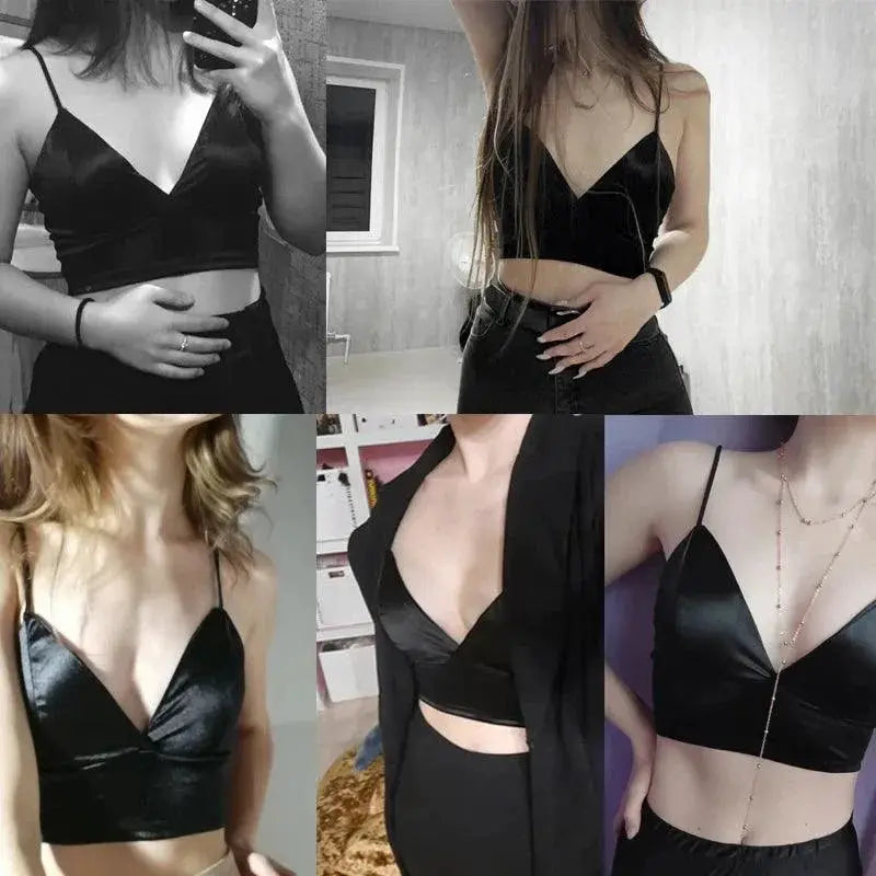 Bandeau Tube Top With Chest Pad Black And White Comfort