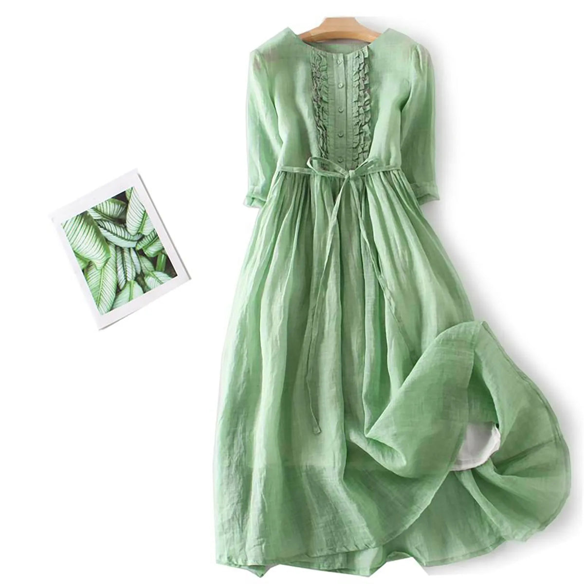 Lapel Button Slim Shirt Dress