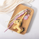 Moonbiffy Leather Pony Keychain for Keys