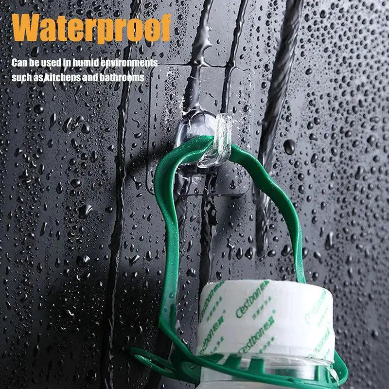 Clear Self Adhesive Wall Hooks Versatile Home Organizer