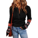 Breathable Women's Ethnic V-Neck Sweater