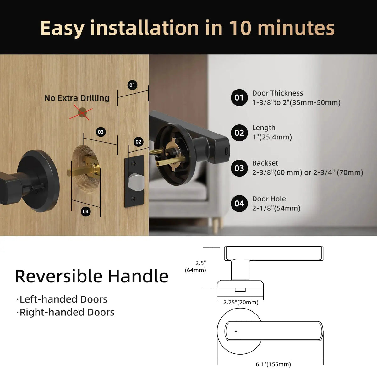 Fingerprint Smart Lock Interior — product view 4