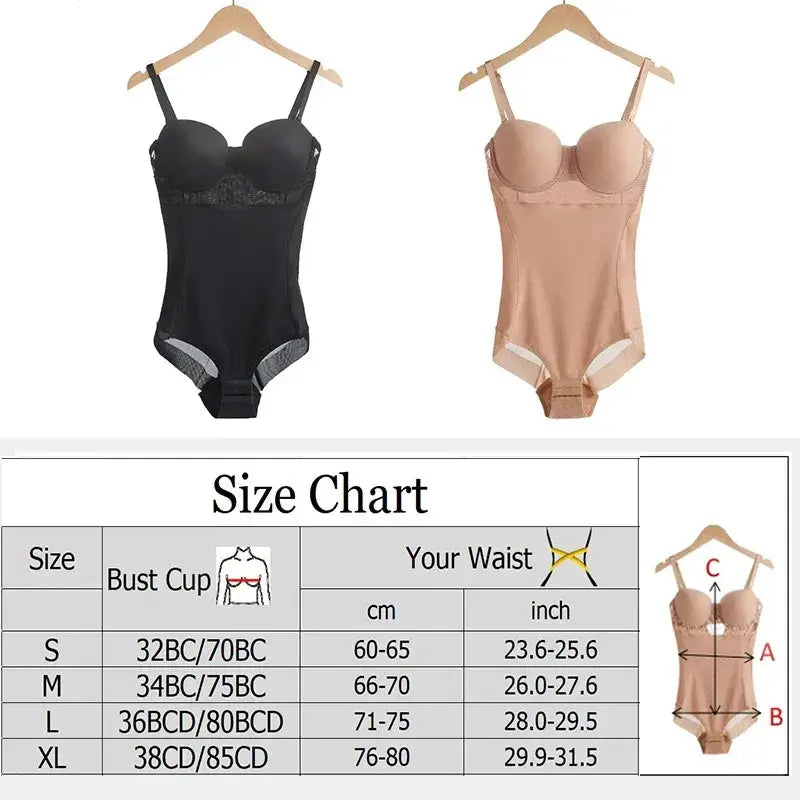 Wechery Womens Black Shapewear Bodysuit for Comfort
