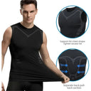 Mens Ice Silk Compression Shaping Vest Slimming Tank Top