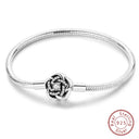 Sterling Silver Snake Chain Heart-shaped