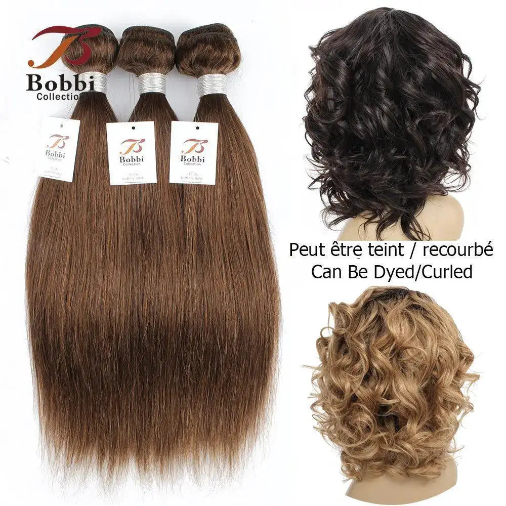 Luxe Brown Remy Human Hair Bundles Premium Extension Set