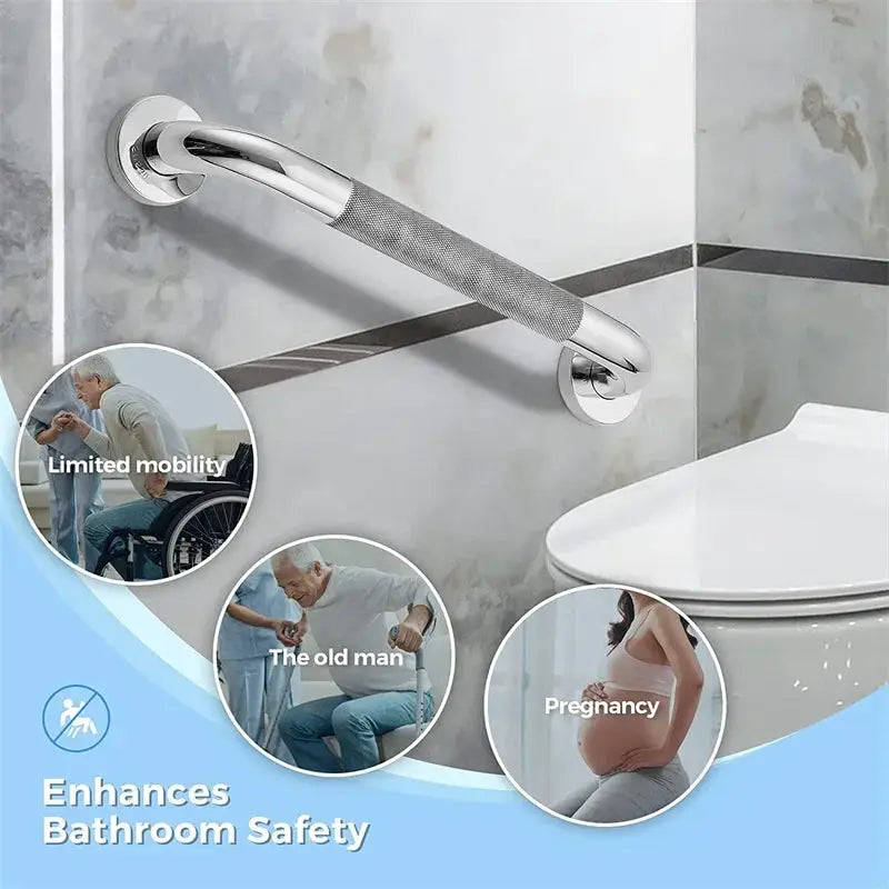 Stainless Steel Bathroom Handrail Grab Bar Tub Toilet