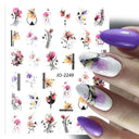 Succulent Blossom Nail Art Decals Blooming 3D Beauty Kit
