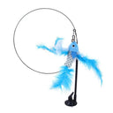Interactive Cat Stick Kitten Teaser Suction Cup Wand Toy