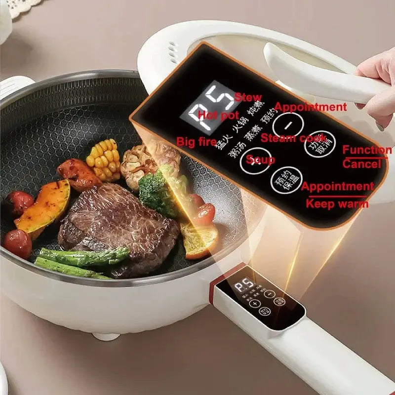 4.5L Electric Wok Multi Function Pot 220V Large Capacity - OurLum.com