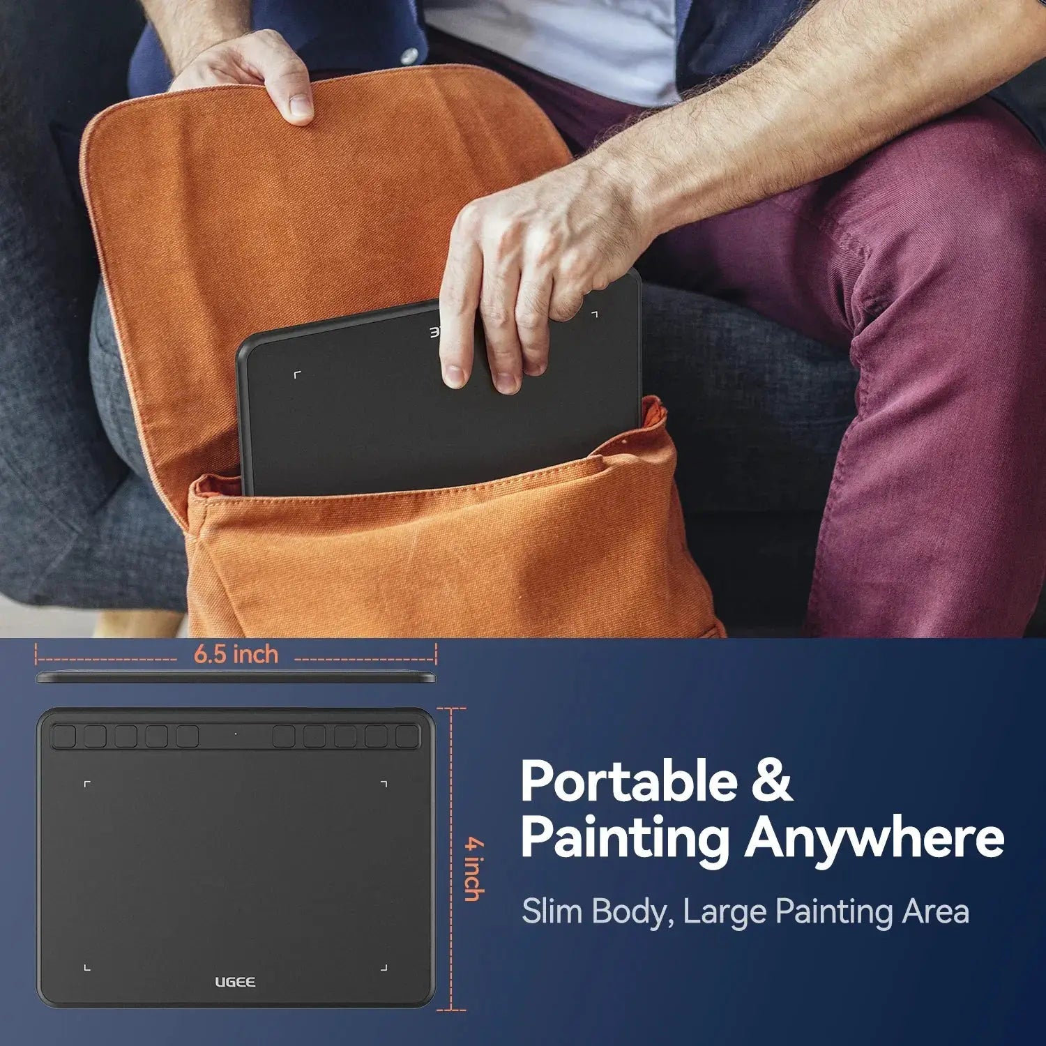 Ugee S640 Graphic Tablet 6 Inch Drawing Pad For Artists