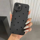 Black Love Heart Case - Durable Shockproof Cover