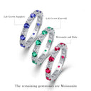 S925 Silver Blue Star Moissanite Ring