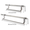 Stainless Steel Over Door Towel Bar Rack Space Saving Organizer