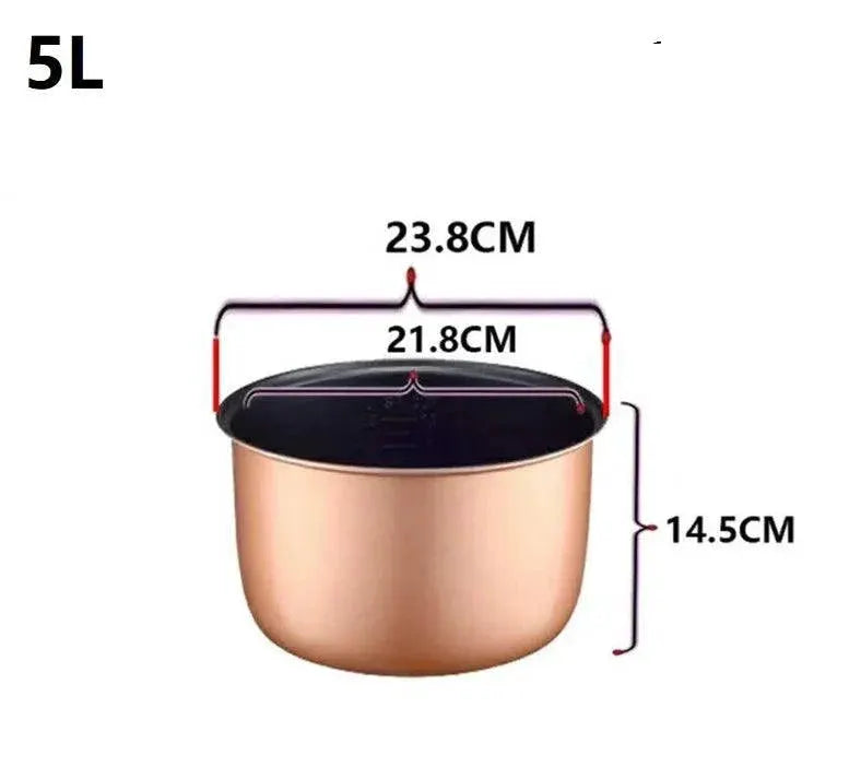 Gold Rice Cooker Pot 2L 3L 4L 5L Latest Technology