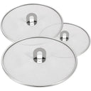 Kitchen Oil Proofing Lid Filter Foldable Handle Frying Pan Cover