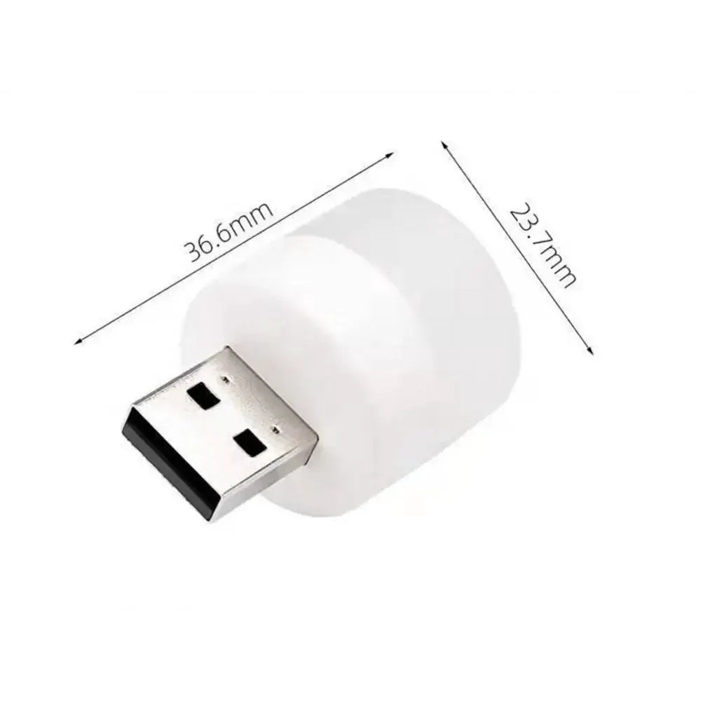 USB Night Light Mini LED Plug Lamp Power Bank Reading