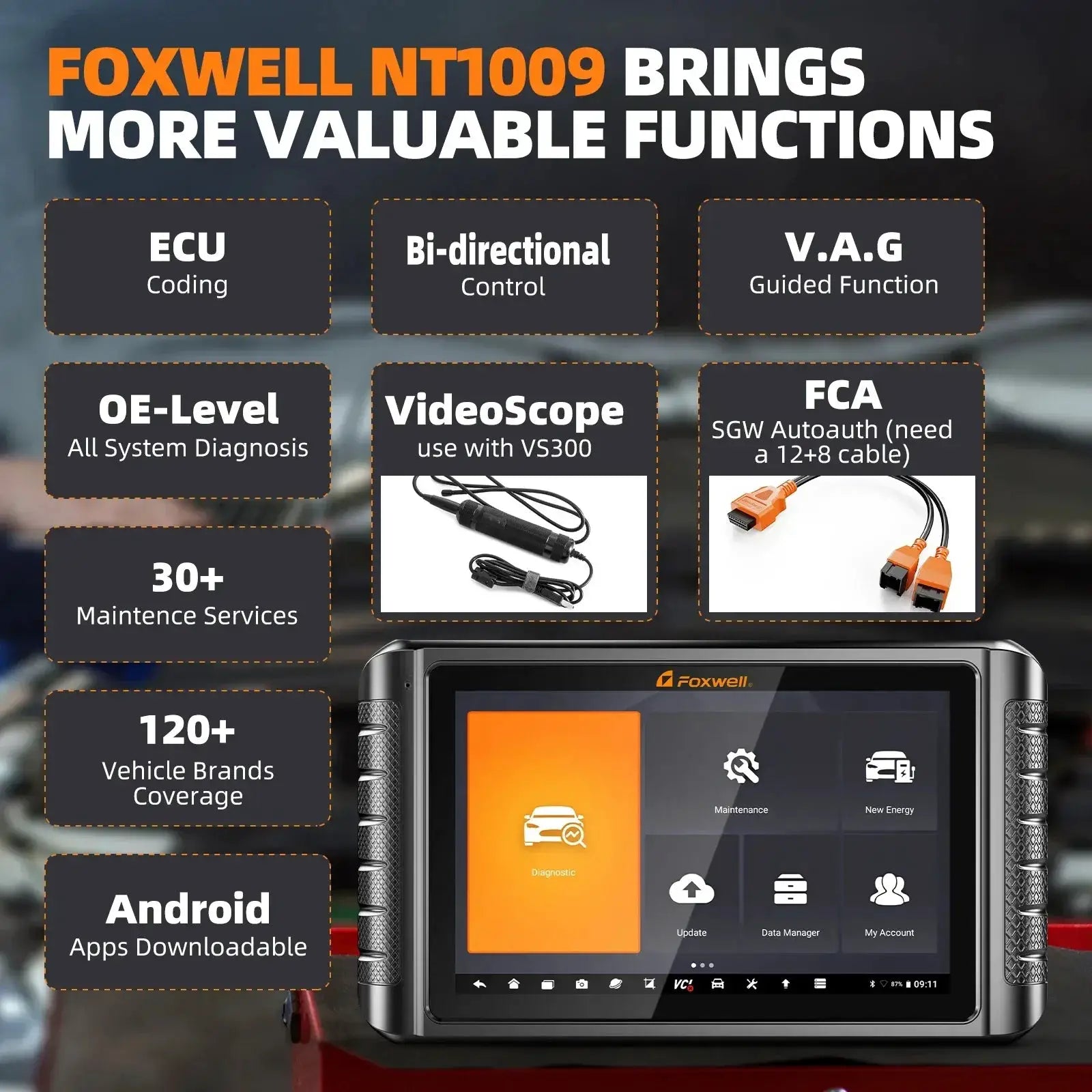 Advanced Foxwell NT1009 OBD2 Car Scanner ECU Coding Tool