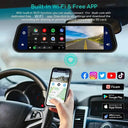 UHD Dash Cam Mirror for Safer Driving With CarPlay