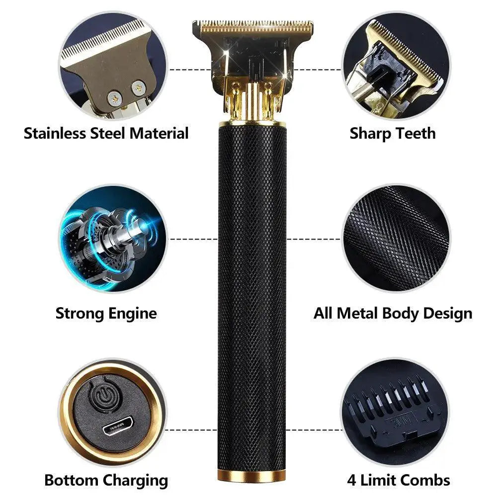 Metal Vintage Electric Hair Clipper Precision Cutting