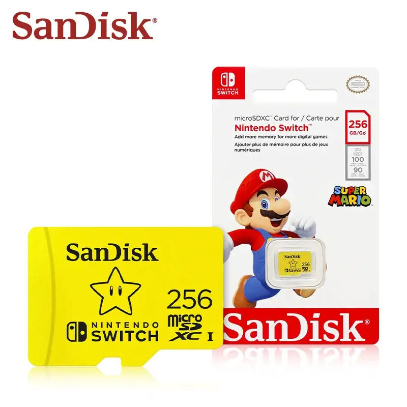 SanDisk Memory Card For Nintendo Switch MicroSD Flash TF Card 128GB 256GB 512GB U3 microSDXC Cards for Switch OLED and Lite