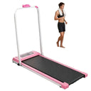 Pink Under Desk Curved Foldable Treadmill With LED Display