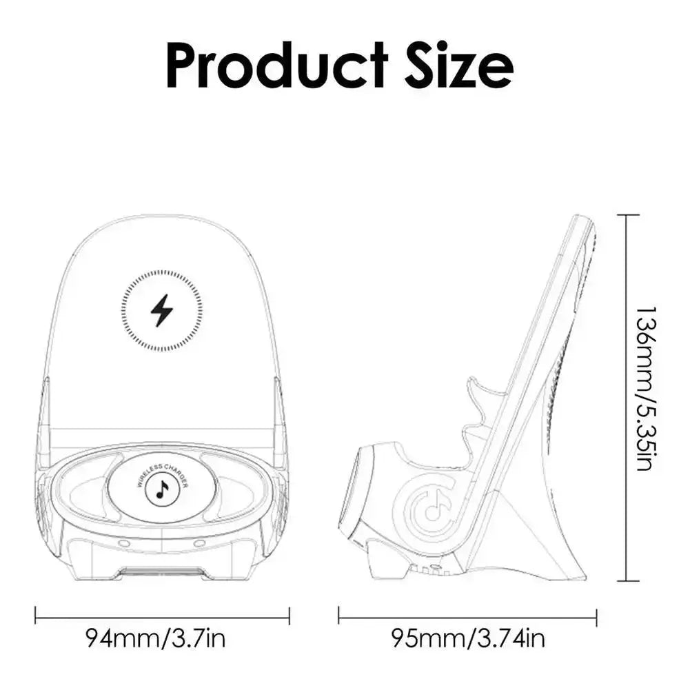 Wireless Charging Stand Portable Mini Chair 15W Charger