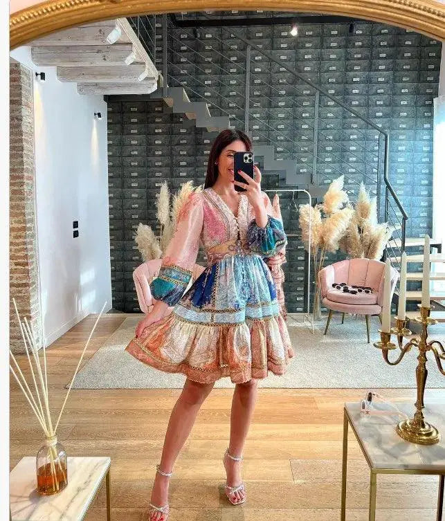 Chic Color Block Dress Stylish Statement Piece For Women