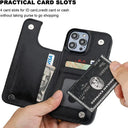 Double Buckle Leather Case for iPhone Pro Max Plus with