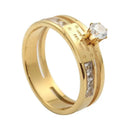 Carat Gold Plated Moissanite Ring
