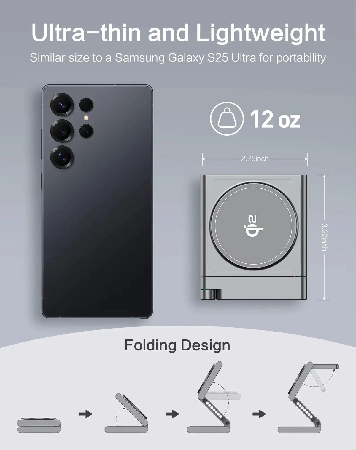 Magnetic Foldable Wireless Charger — product view 6