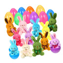 12Pcs Prefilled Easter Eggs with Plush Bunny Toys Gift