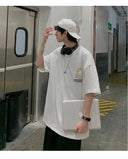 100% Cotton Men's T-shirts Japanese Style Cat Anime Tees