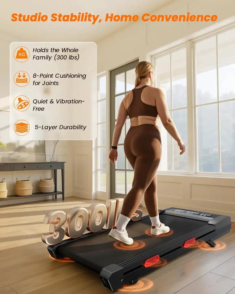 Walking Pad Treadmill with Incline, 3.0HP Motor, Folding Portable, 300LB Capacity, Handle Bar, Remote & LED Display