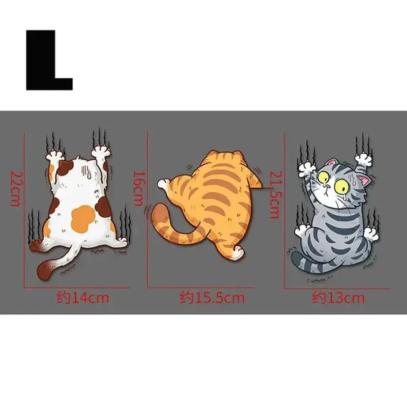 Funny Climbing Cat Car Stickers Creative Animal Decals