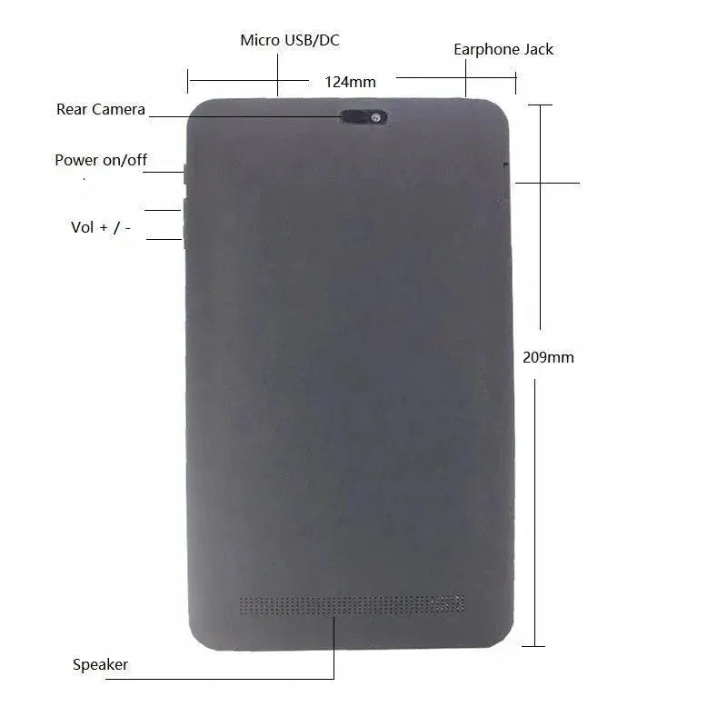 Compact 8 Inch Mini Tablet PC Quad Core 4GB RAM 64GB Storage